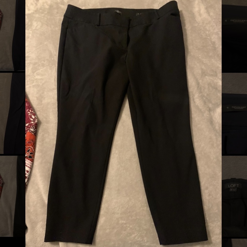 LOFT PLUS Marisa Skinny Ankle Pants in Black